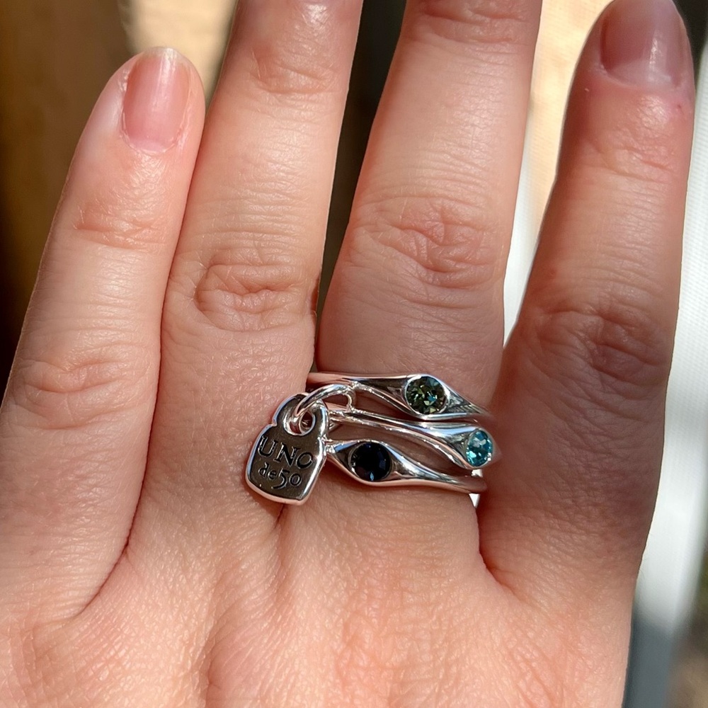 Multi-Stone Trio Rings - Size 9 - Picture 6 of 8